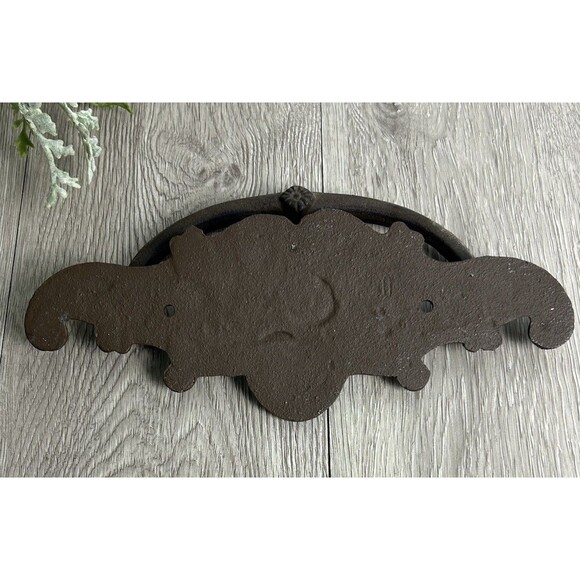 Vintage Ornate Cast Iron Drawer Pull Handle 9” - Picture 4 of 7